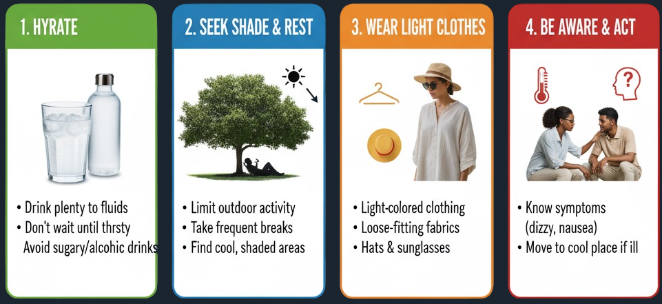 Heat exhaustion prevention tips