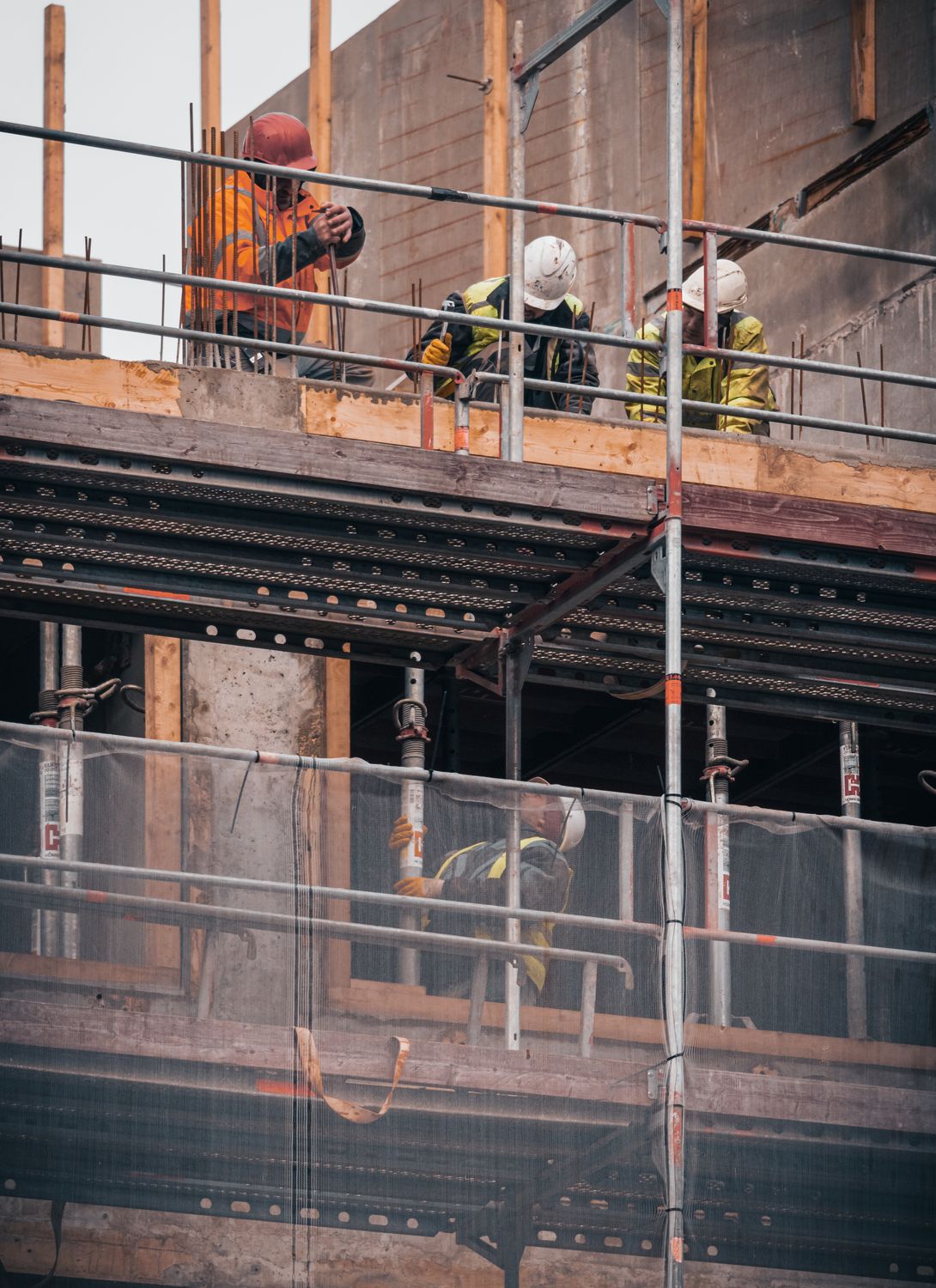 Construction workers on Ontario building site